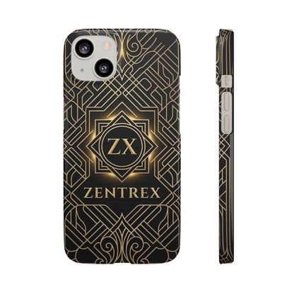 Luxury Gold Geometric Art Deco Slim Phone Case for iPhone & Samsung