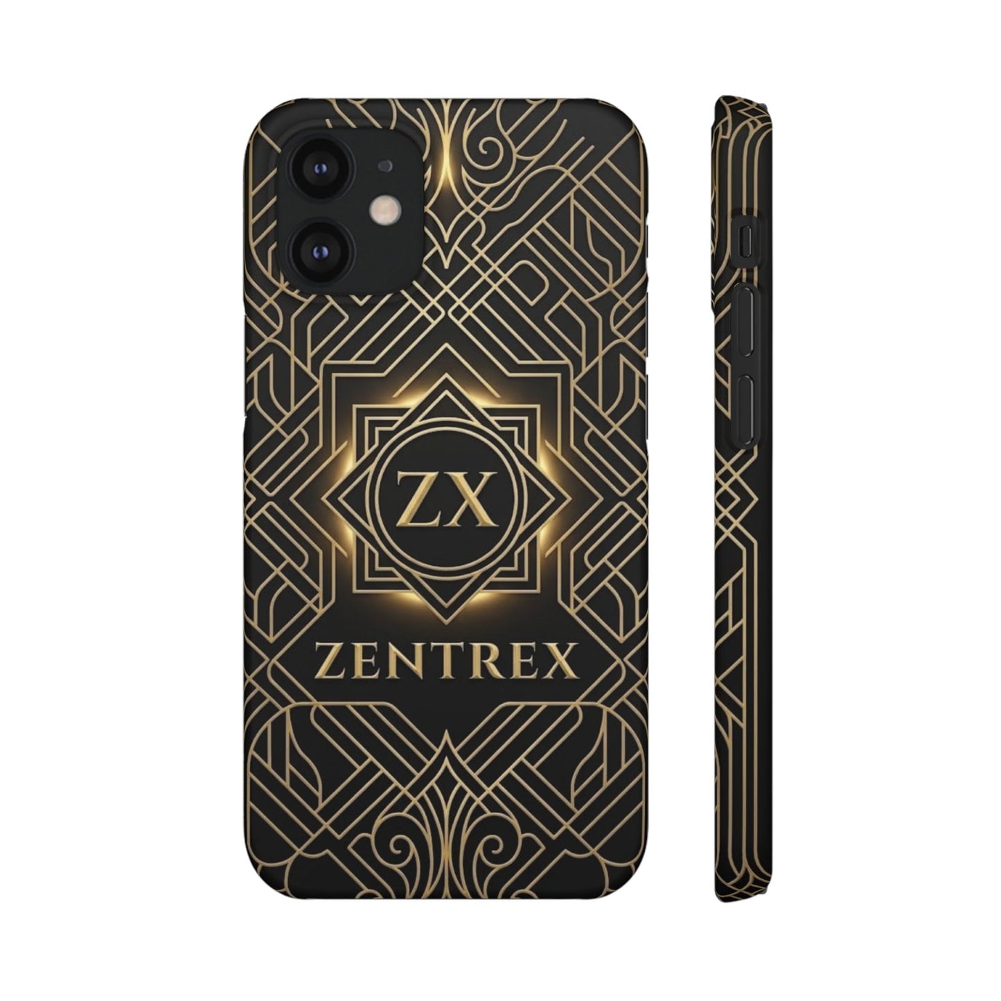 Luxury Gold Geometric Art Deco Slim Phone Case for iPhone & Samsung