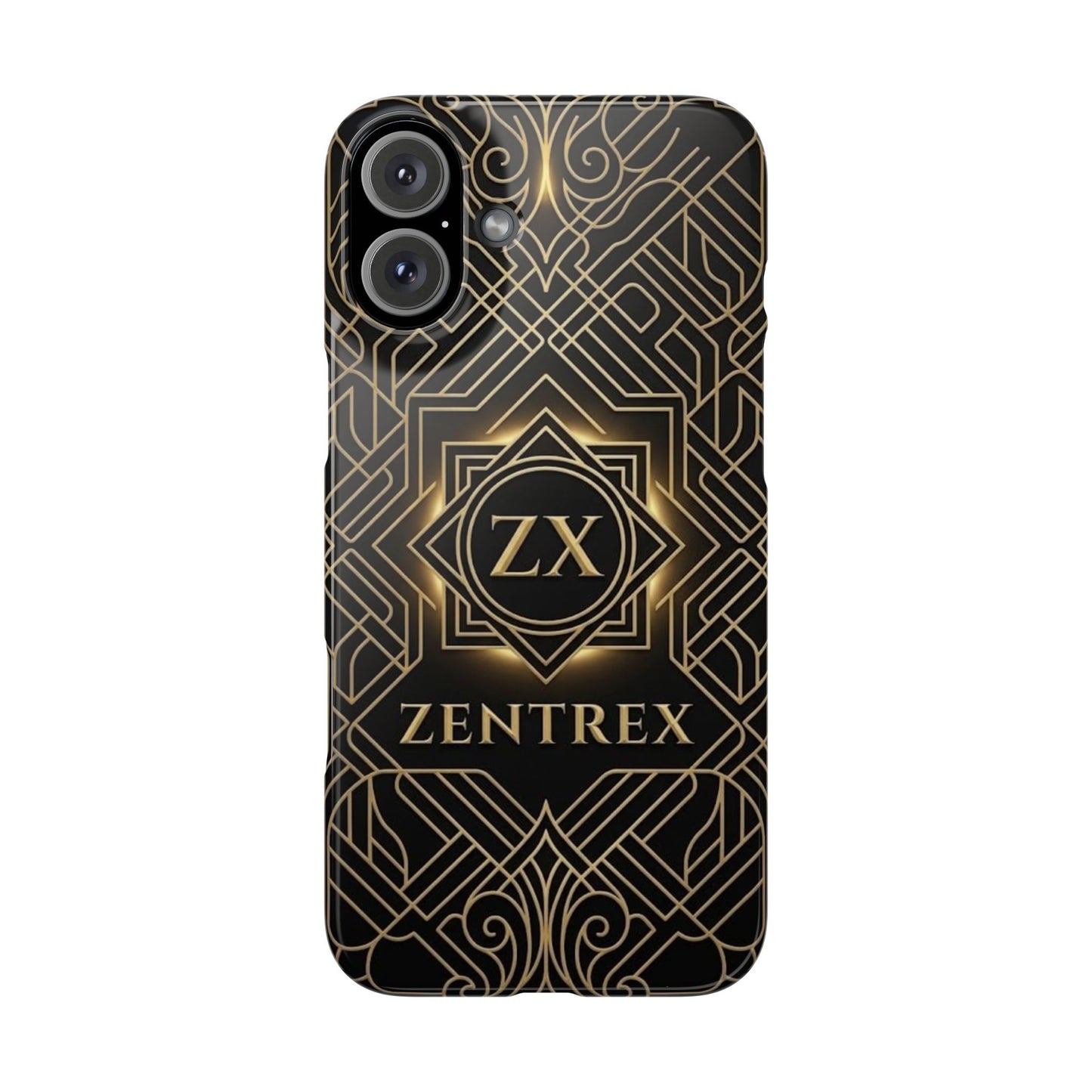 Luxury Gold Geometric Art Deco Slim Phone Case for iPhone & Samsung