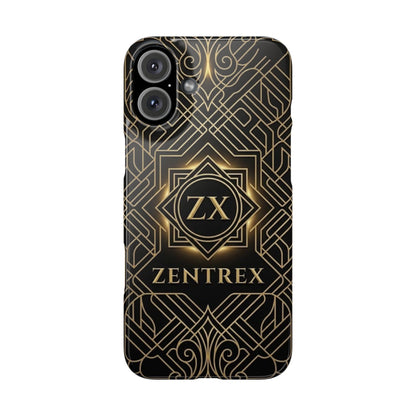 Luxury Gold Geometric Art Deco Slim Phone Case for iPhone & Samsung