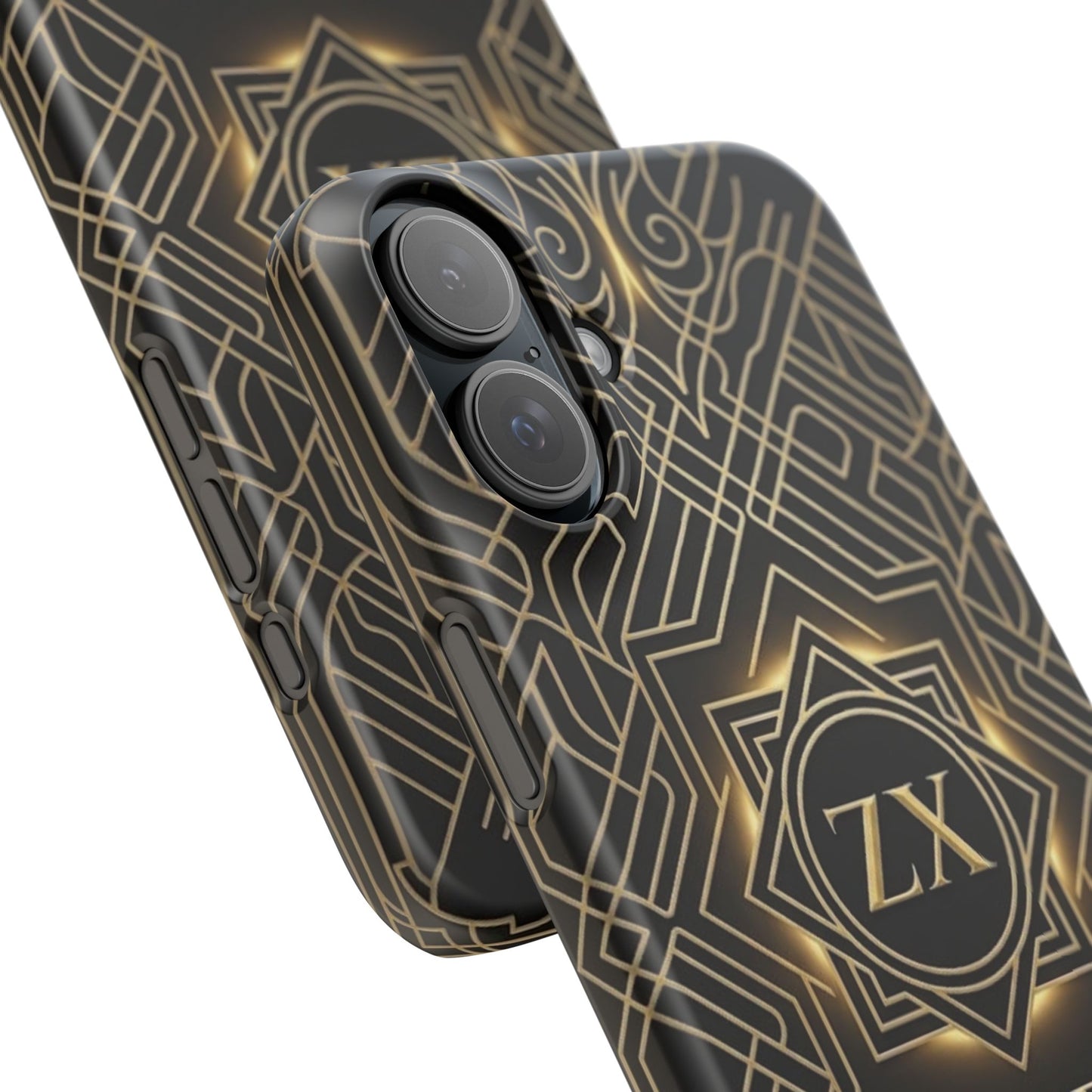 Luxury Gold Geometric Art Deco Slim Phone Case for iPhone & Samsung