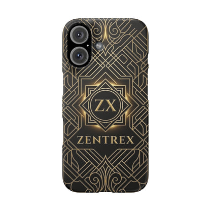 Luxury Gold Geometric Art Deco Slim Phone Case for iPhone & Samsung