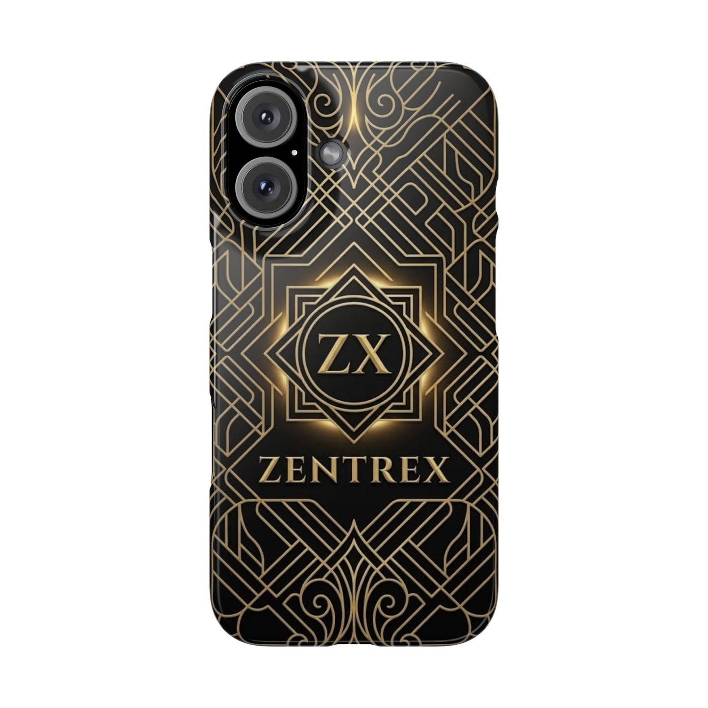 Luxury Gold Geometric Art Deco Slim Phone Case for iPhone & Samsung