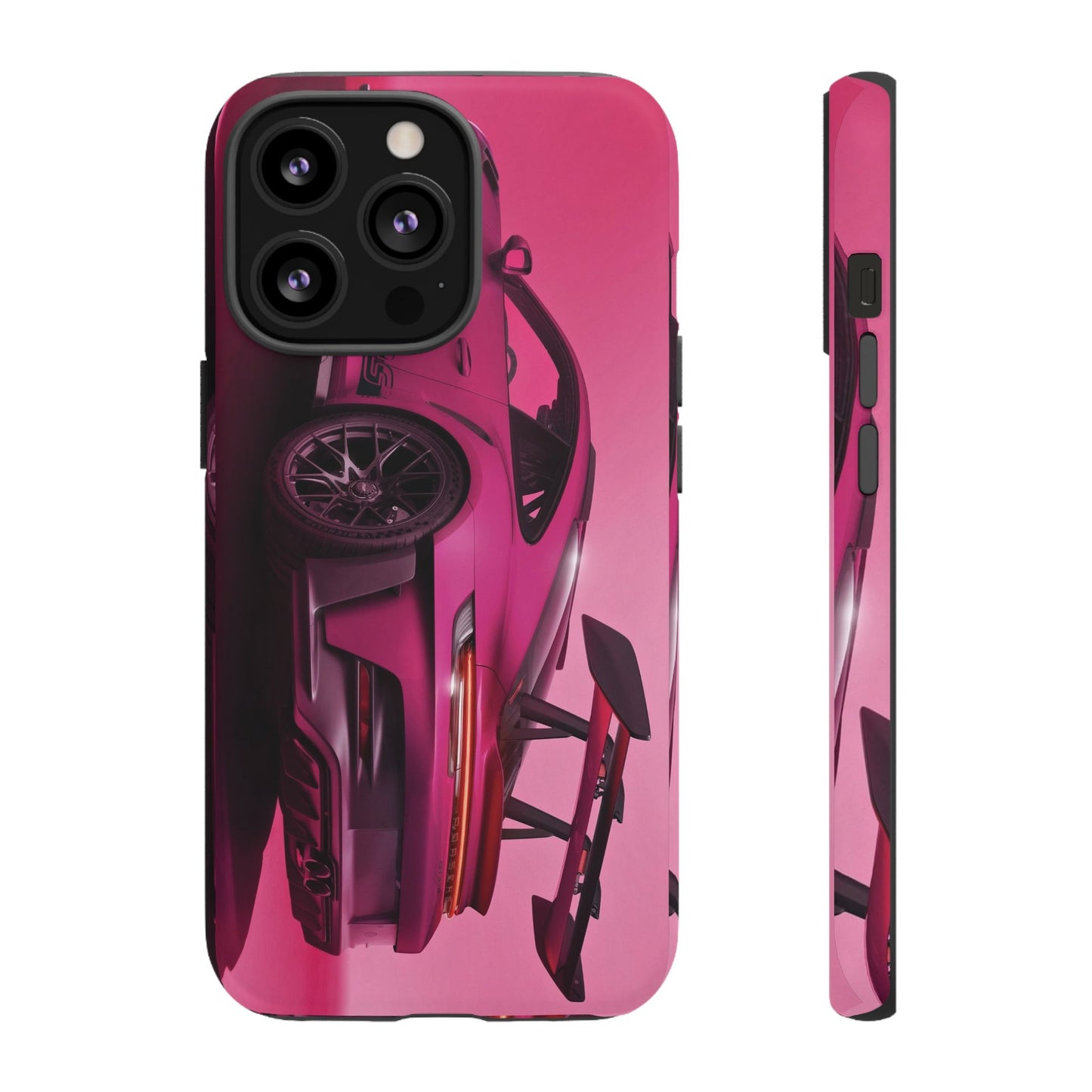 Vivid Pink Sports Car Tough Phone Case - Drop Proof Armor Cover