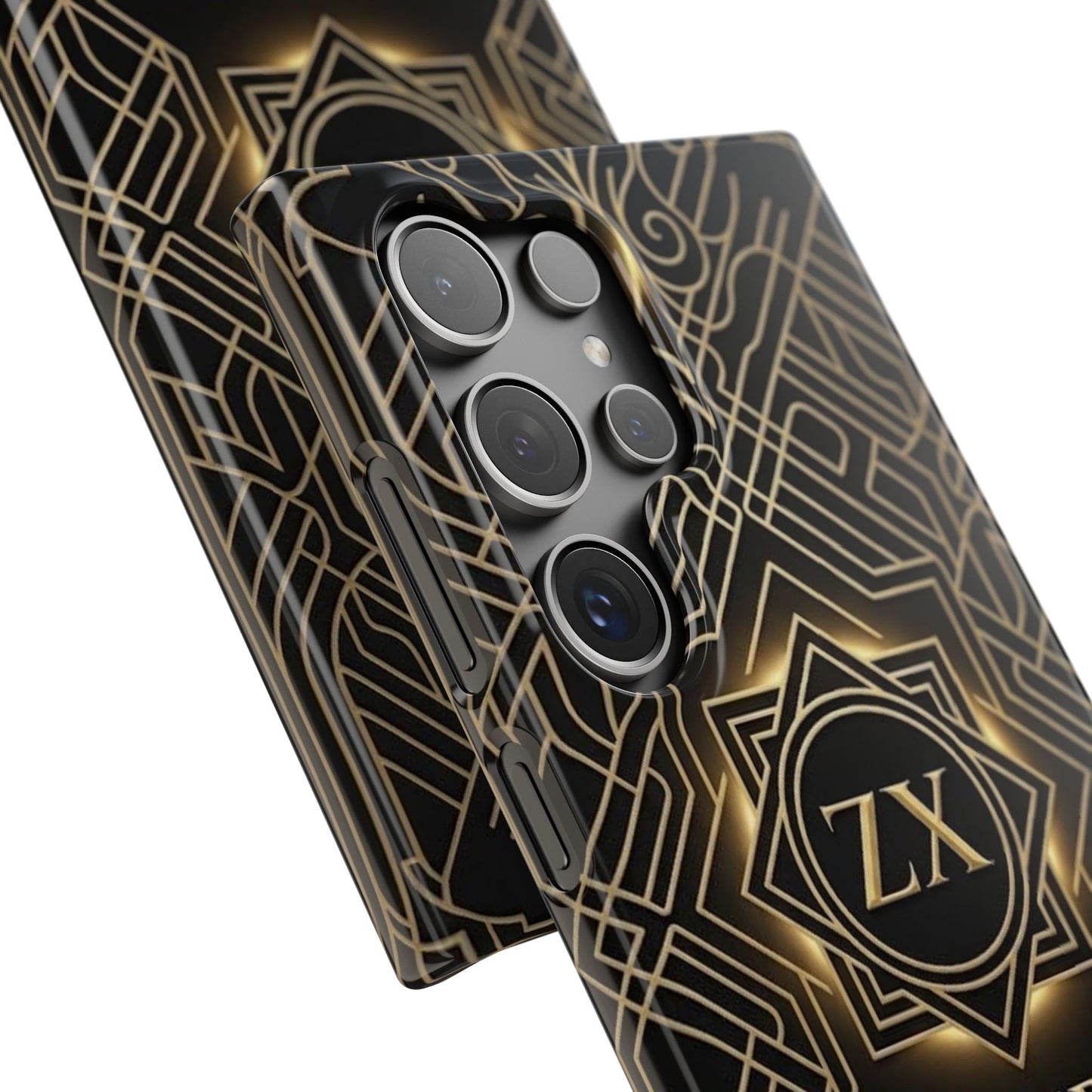 Luxury Gold Geometric Art Deco Slim Phone Case for iPhone & Samsung