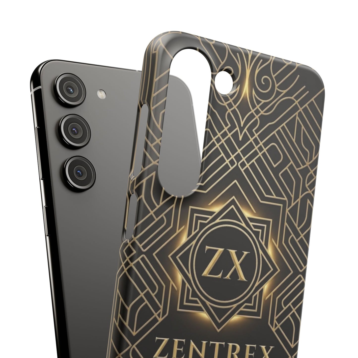 Luxury Gold Geometric Art Deco Slim Phone Case for iPhone & Samsung