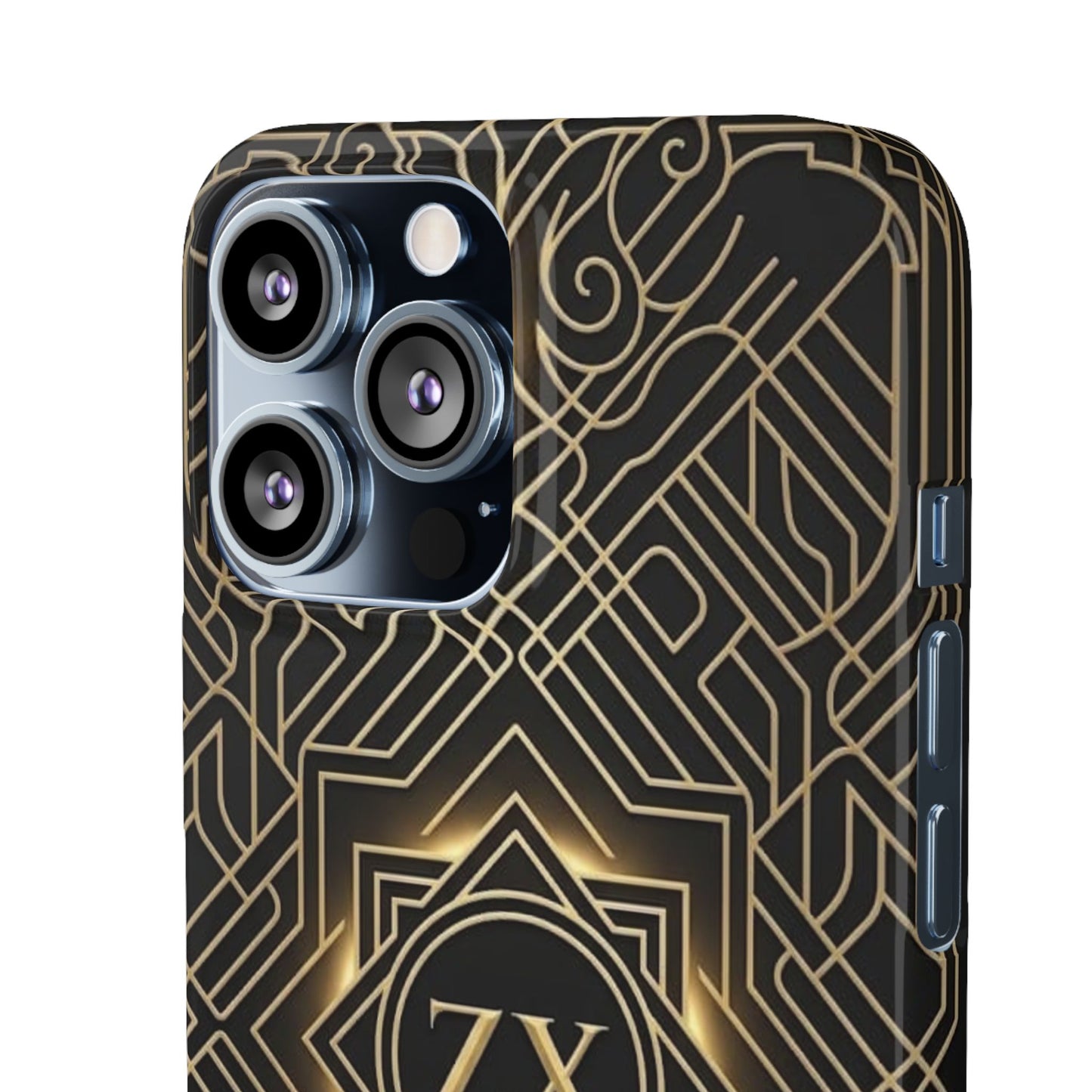 Luxury Gold Geometric Art Deco Slim Phone Case for iPhone & Samsung