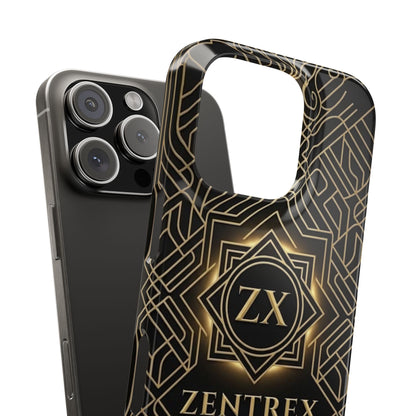 Luxury Gold Geometric Art Deco Slim Phone Case for iPhone & Samsung