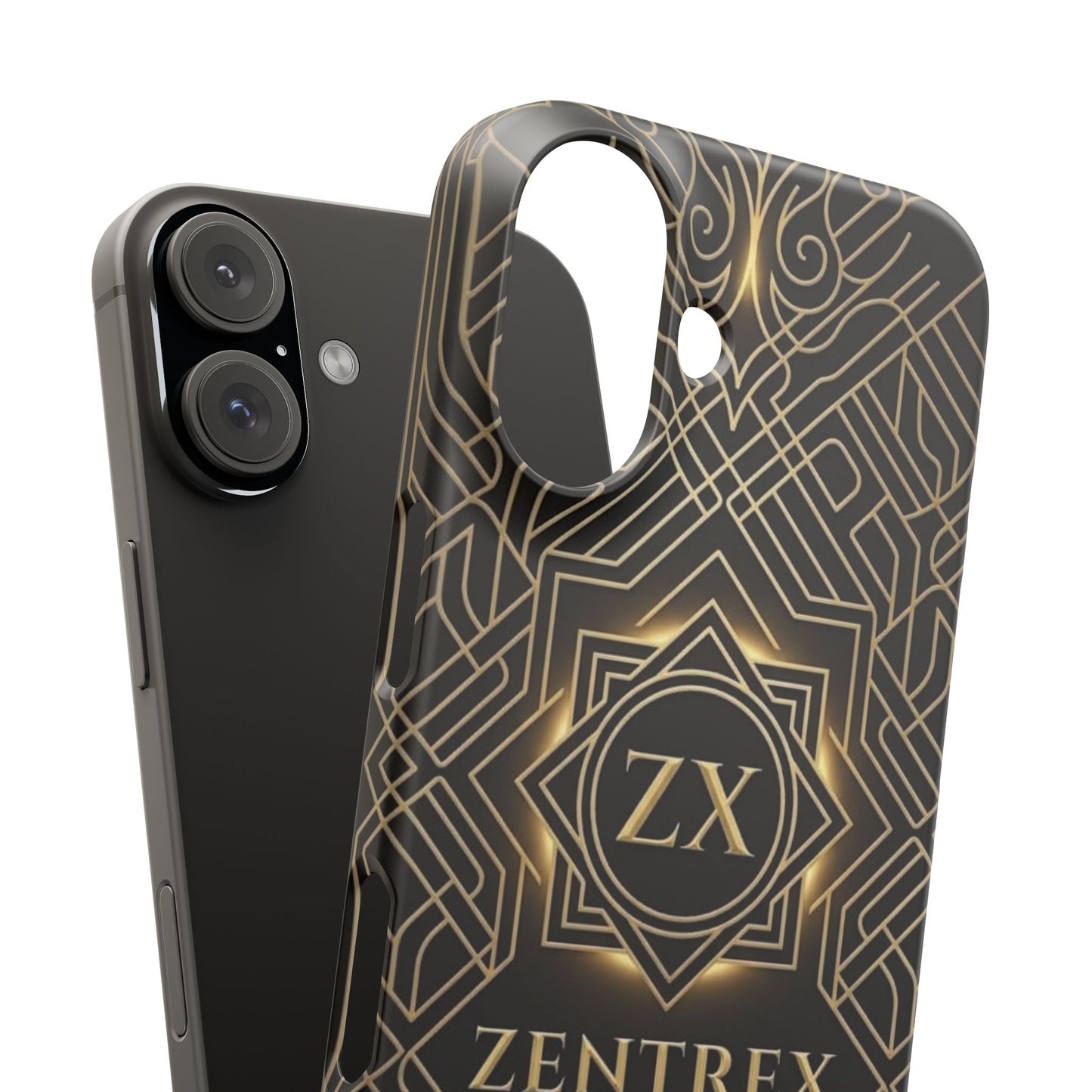 Luxury Gold Geometric Art Deco Slim Phone Case for iPhone & Samsung
