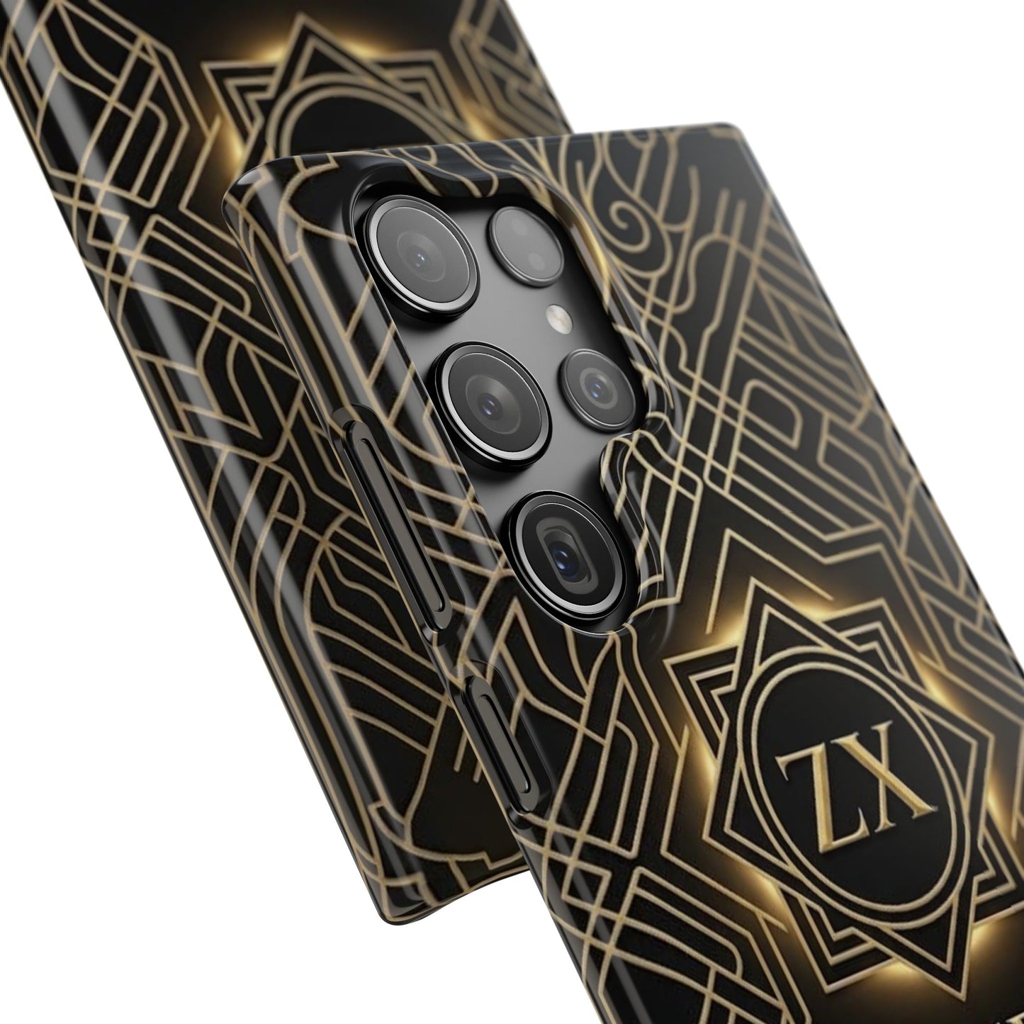 Luxury Gold Geometric Art Deco Slim Phone Case for iPhone & Samsung