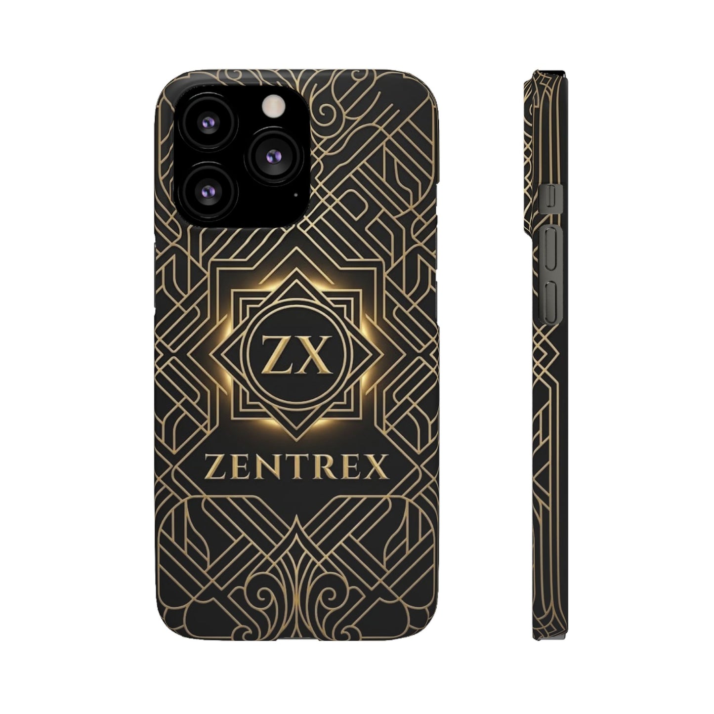 Luxury Gold Geometric Art Deco Slim Phone Case for iPhone & Samsung
