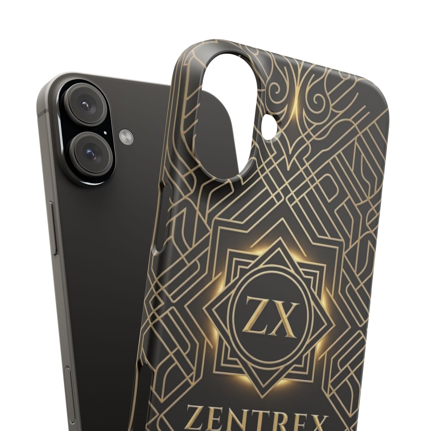 Luxury Gold Geometric Art Deco Slim Phone Case for iPhone & Samsung