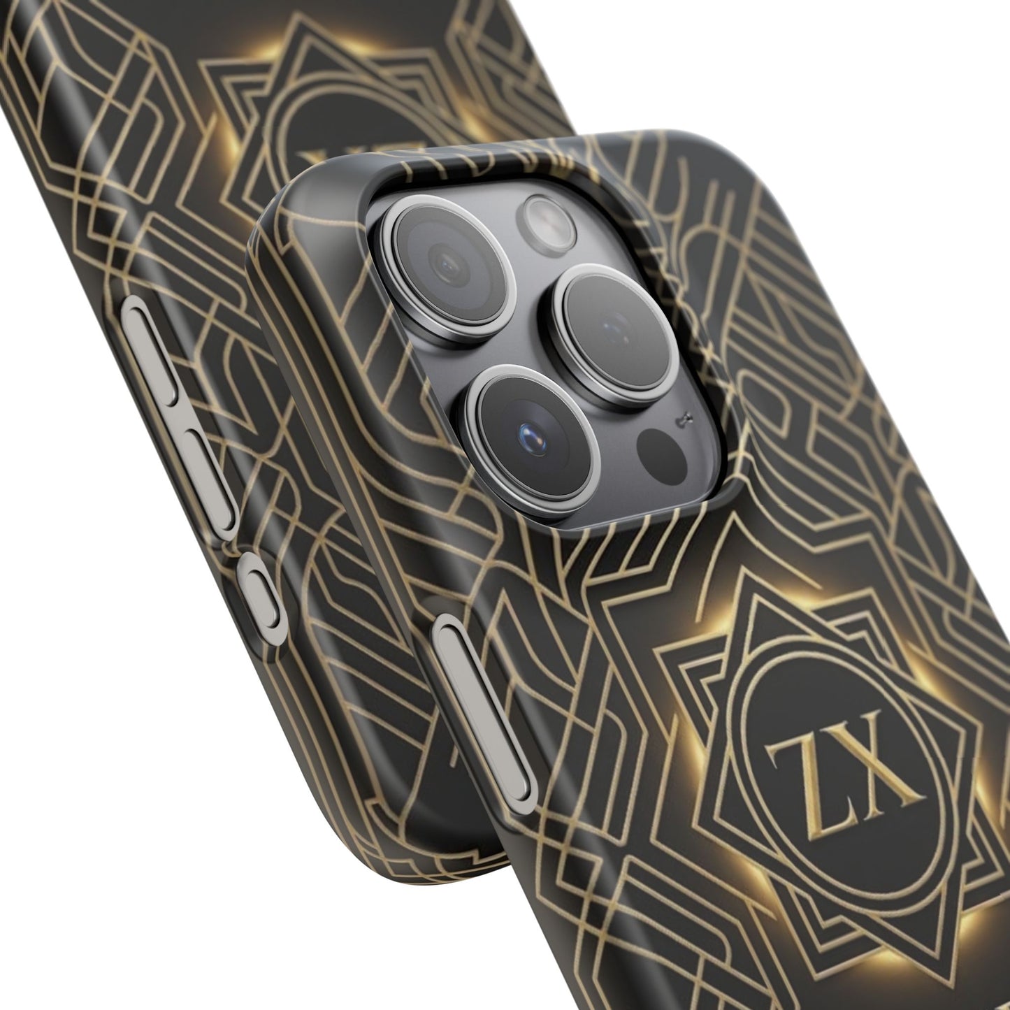 Luxury Gold Geometric Art Deco Slim Phone Case for iPhone & Samsung