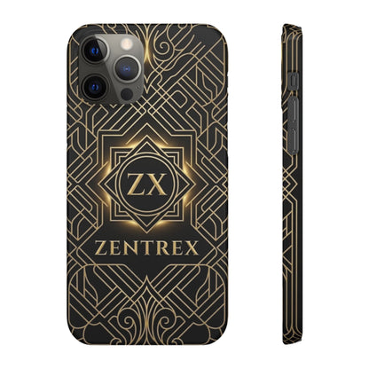 Luxury Gold Geometric Art Deco Slim Phone Case for iPhone & Samsung