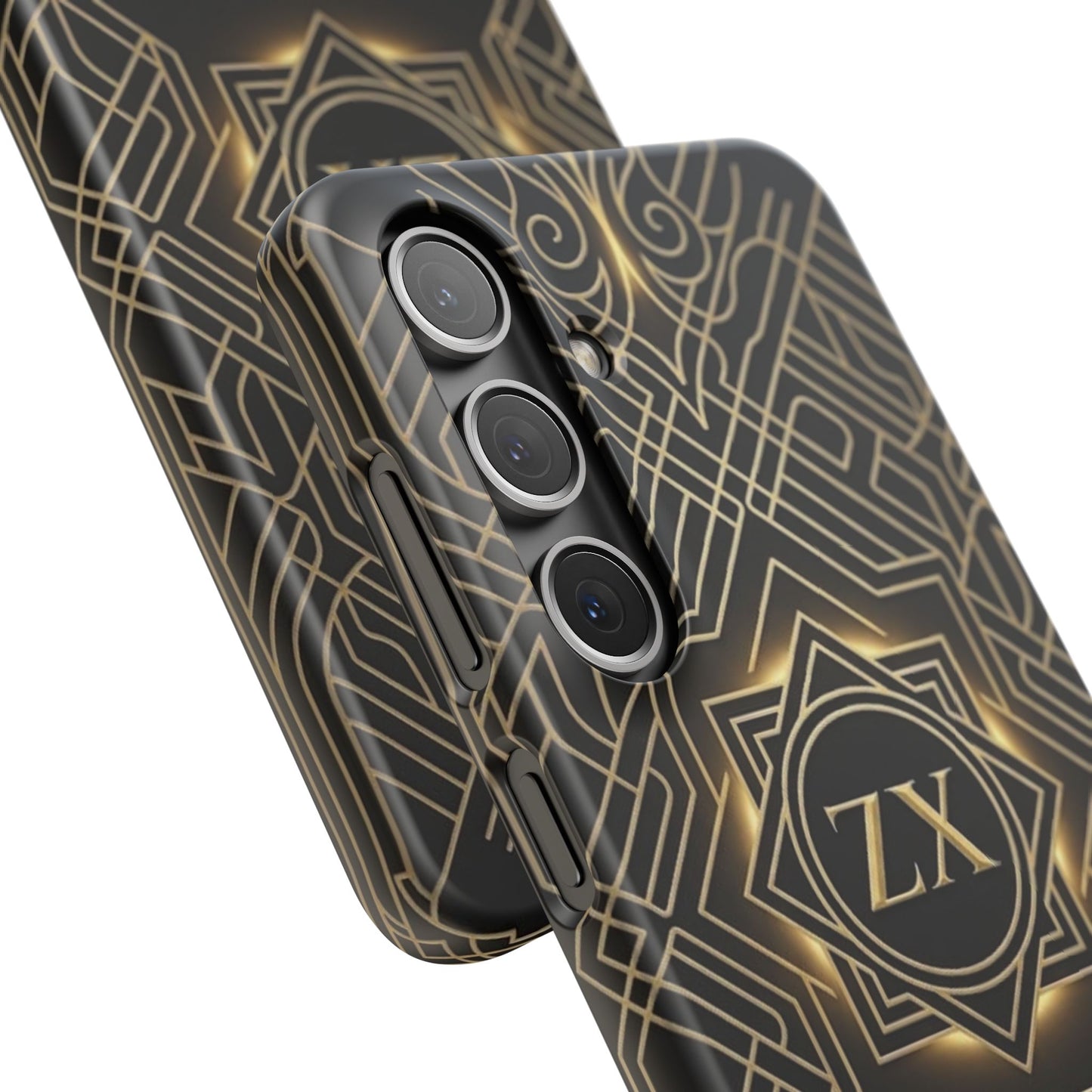 Luxury Gold Geometric Art Deco Slim Phone Case for iPhone & Samsung