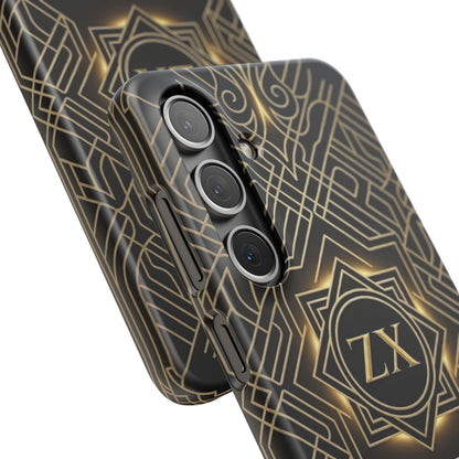 Luxury Gold Geometric Art Deco Slim Phone Case for iPhone & Samsung