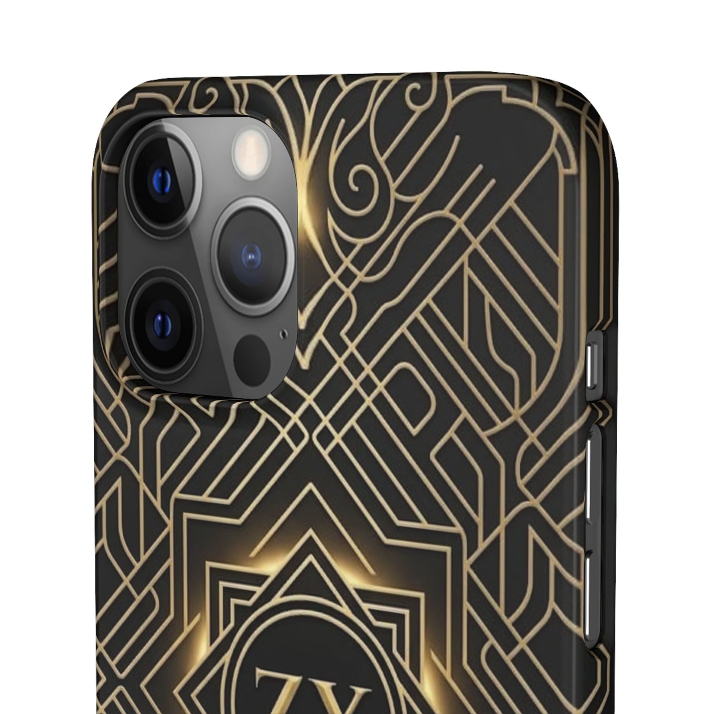 Luxury Gold Geometric Art Deco Slim Phone Case for iPhone & Samsung