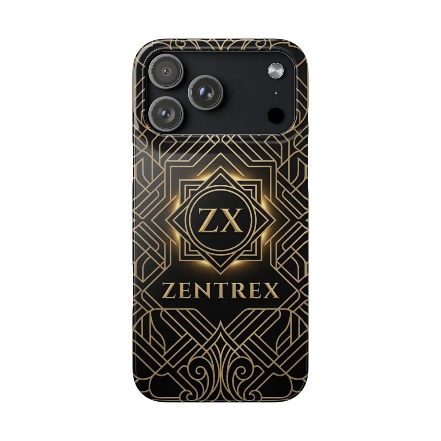 Luxury Gold Geometric Art Deco Slim Phone Case for iPhone & Samsung