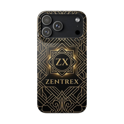 Luxury Gold Geometric Art Deco Slim Phone Case for iPhone & Samsung