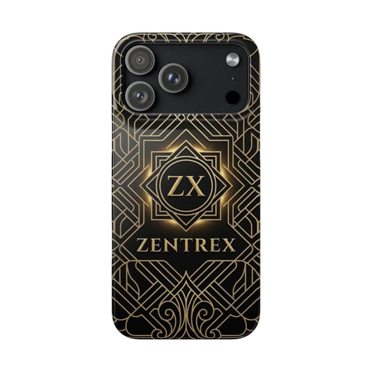 Luxury Gold Geometric Art Deco Slim Phone Case for iPhone & Samsung