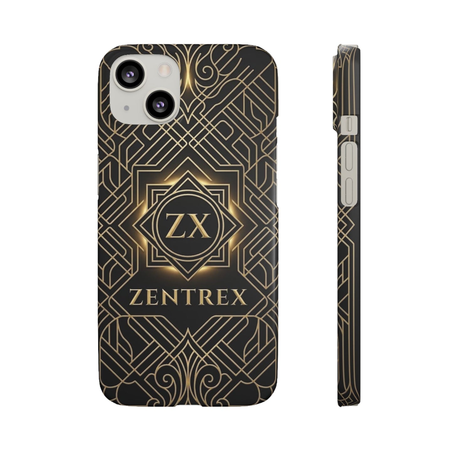 Luxury Gold Geometric Art Deco Slim Phone Case for iPhone & Samsung