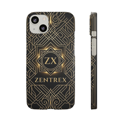 Luxury Gold Geometric Art Deco Slim Phone Case for iPhone & Samsung