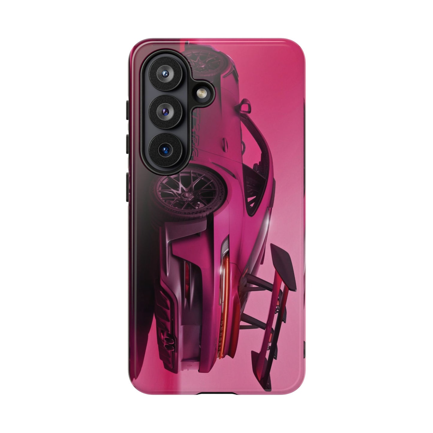 Vivid Pink Sports Car Tough Phone Case - Drop Proof Armor Cover