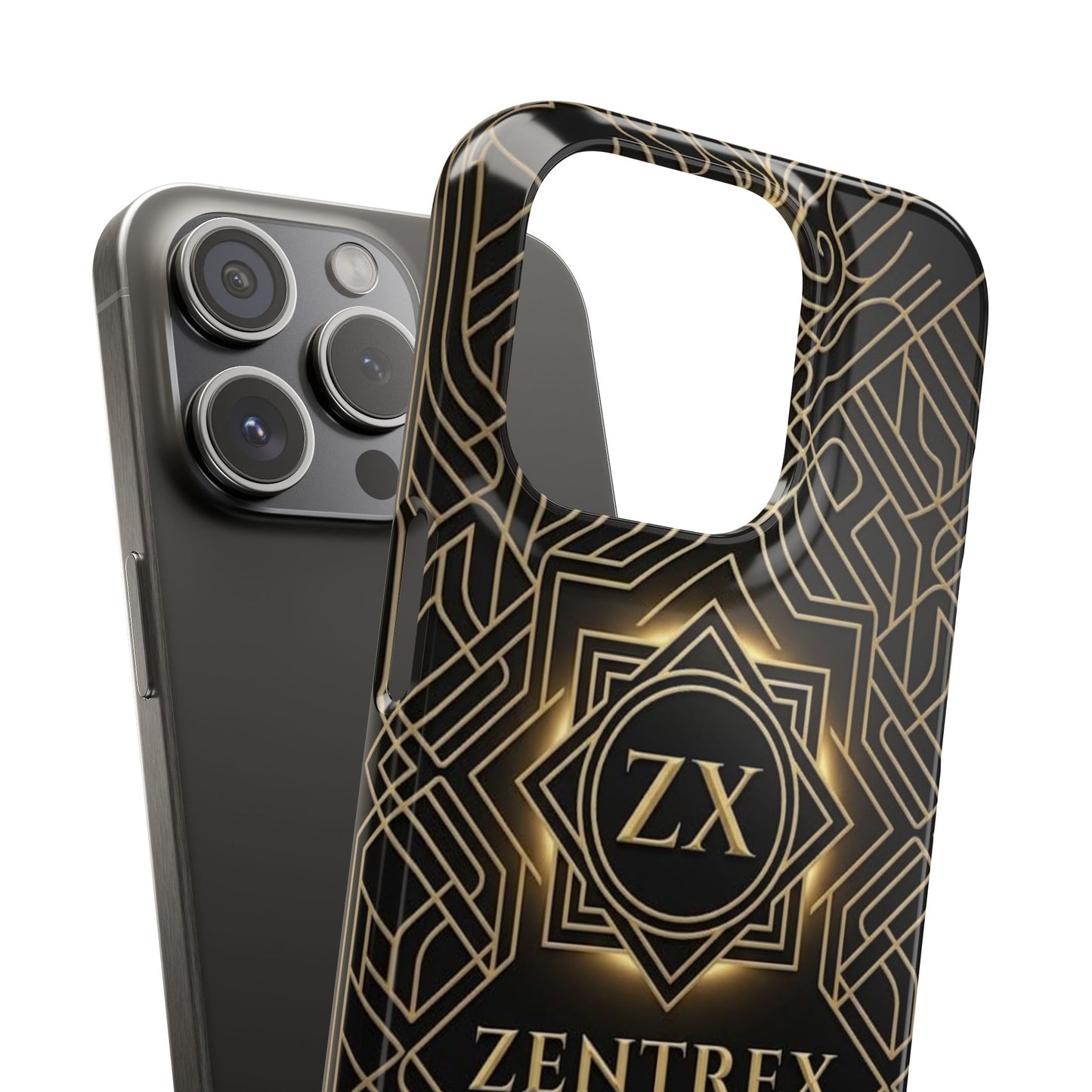 Luxury Gold Geometric Art Deco Slim Phone Case for iPhone & Samsung