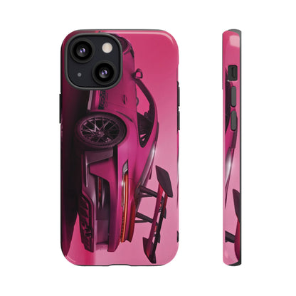 Vivid Pink Sports Car Tough Phone Case - Drop Proof Armor Cover