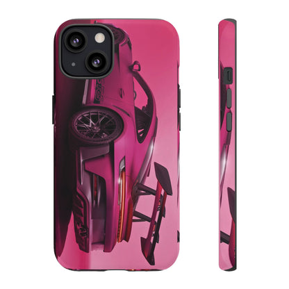 Vivid Pink Sports Car Tough Phone Case - Drop Proof Armor Cover