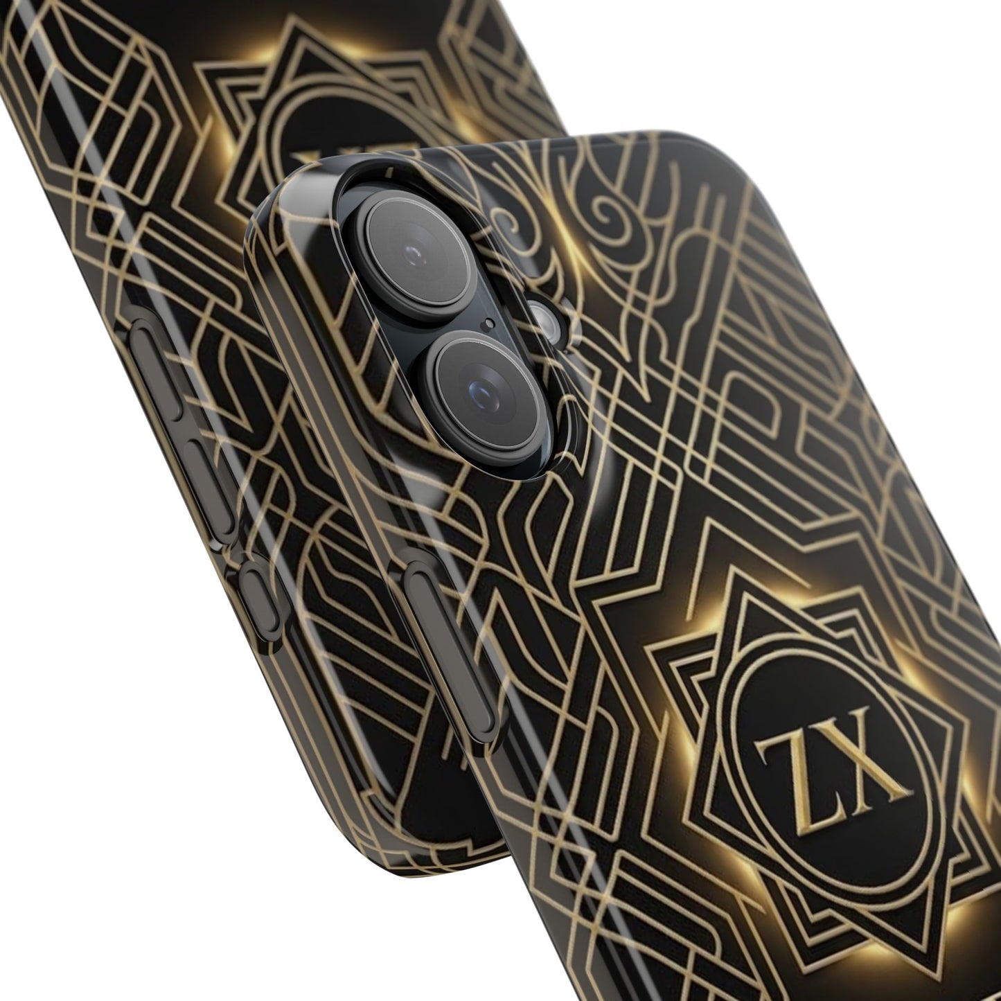 Luxury Gold Geometric Art Deco Slim Phone Case for iPhone & Samsung
