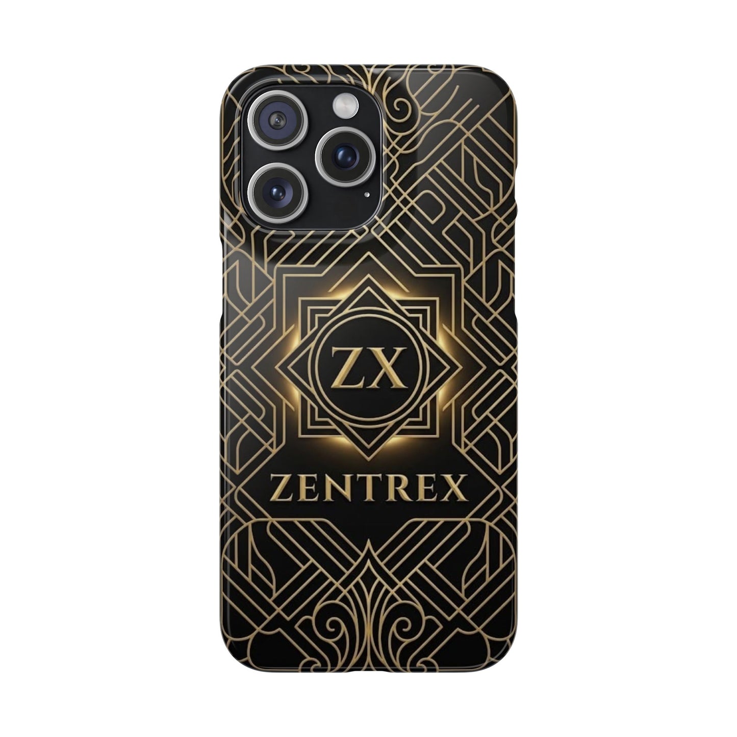 Luxury Gold Geometric Art Deco Slim Phone Case for iPhone & Samsung
