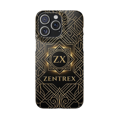 Luxury Gold Geometric Art Deco Slim Phone Case for iPhone & Samsung