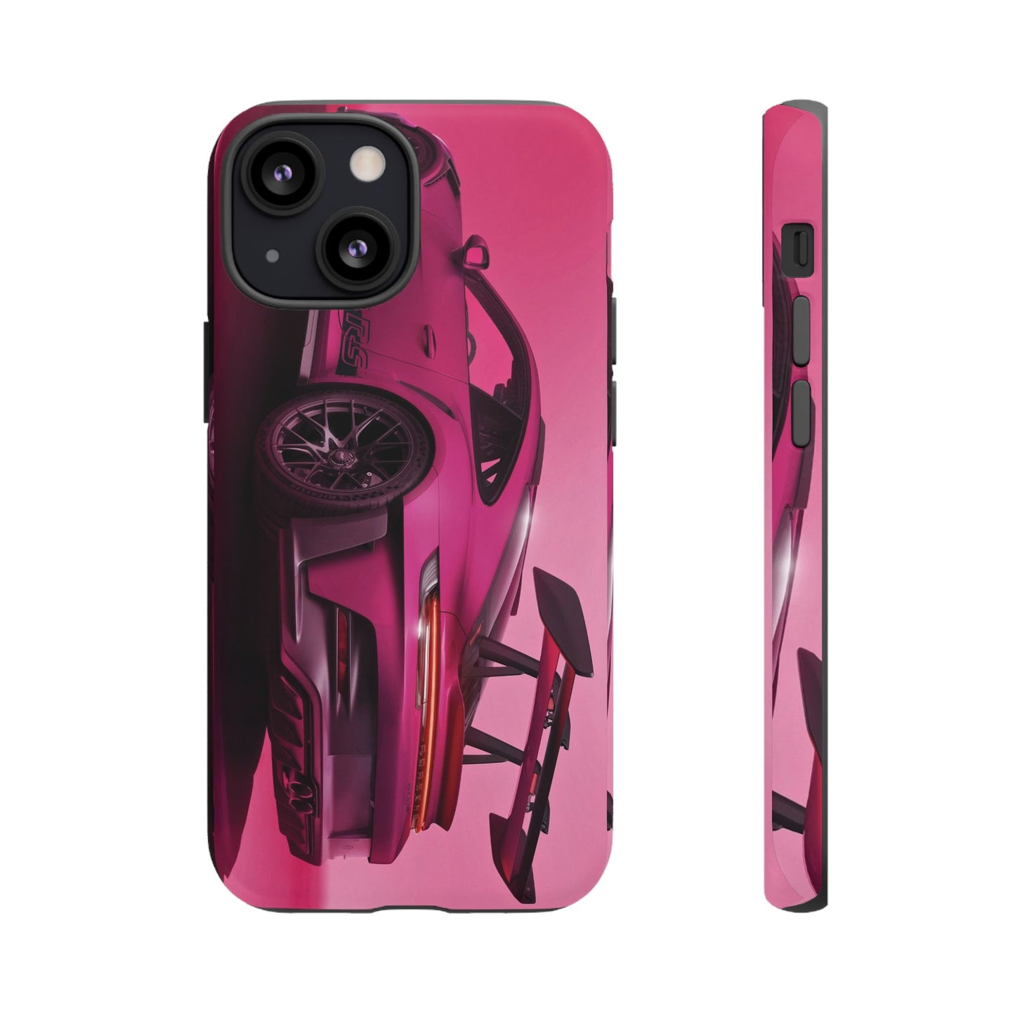 Vivid Pink Sports Car Tough Phone Case - Drop Proof Armor Cover