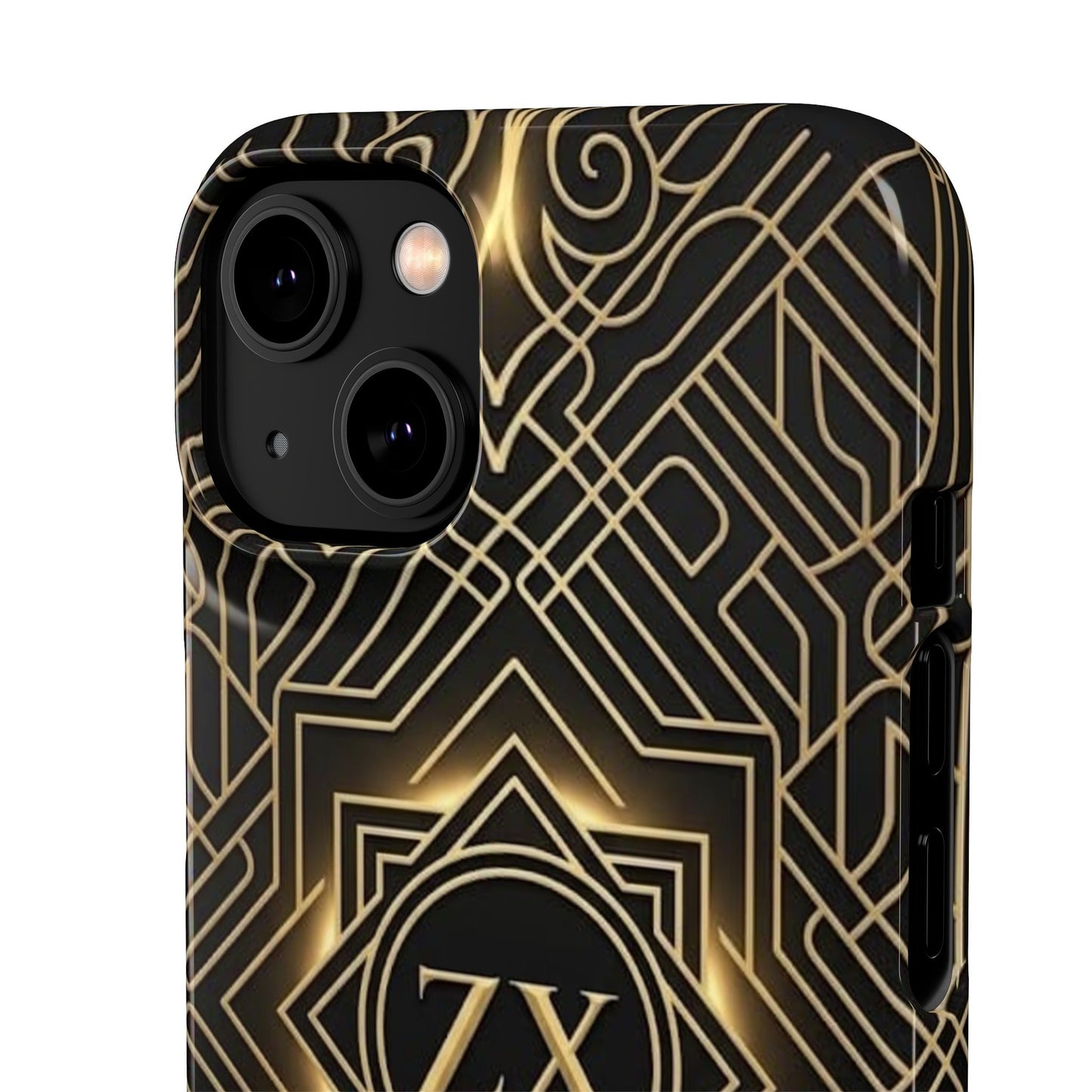 Luxury Gold Geometric Art Deco Slim Phone Case for iPhone & Samsung