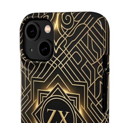Luxury Gold Geometric Art Deco Slim Phone Case for iPhone & Samsung