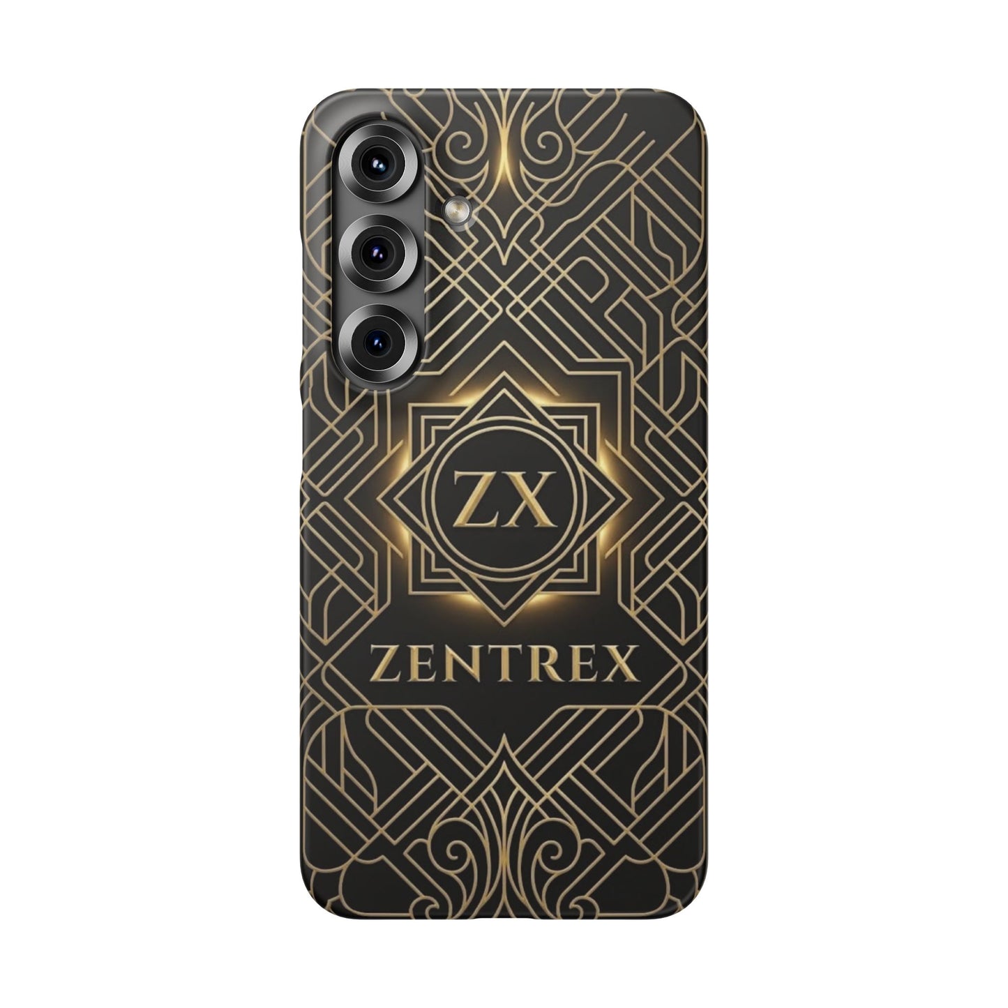 Luxury Gold Geometric Art Deco Slim Phone Case for iPhone & Samsung