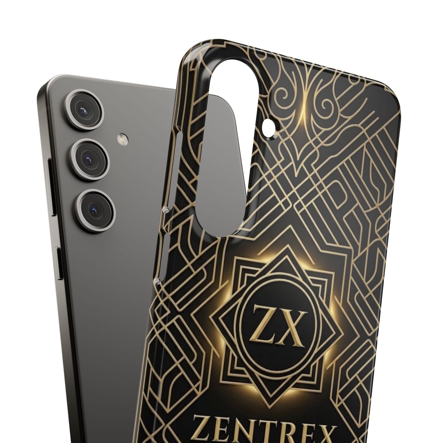 Luxury Gold Geometric Art Deco Slim Phone Case for iPhone & Samsung