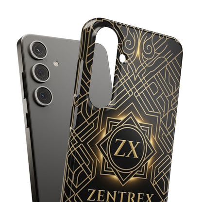 Luxury Gold Geometric Art Deco Slim Phone Case for iPhone & Samsung