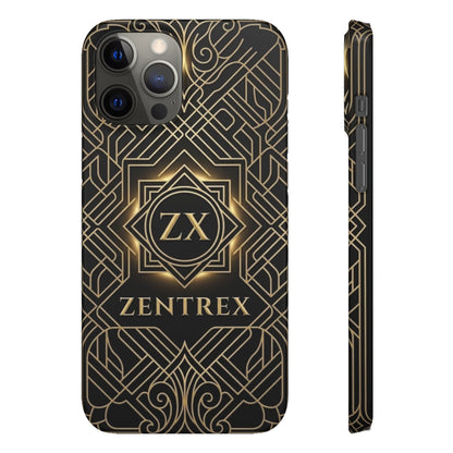 Luxury Gold Geometric Art Deco Slim Phone Case for iPhone & Samsung