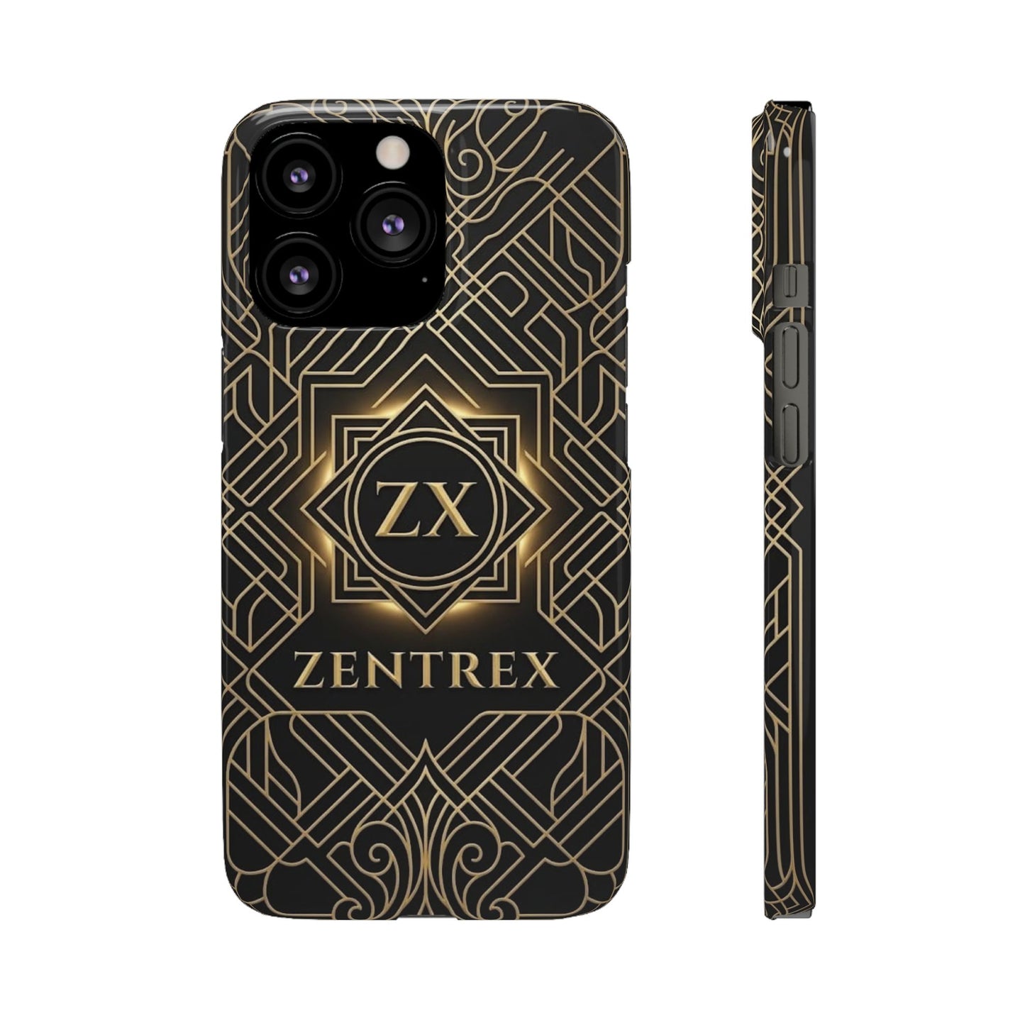 Luxury Gold Geometric Art Deco Slim Phone Case for iPhone & Samsung