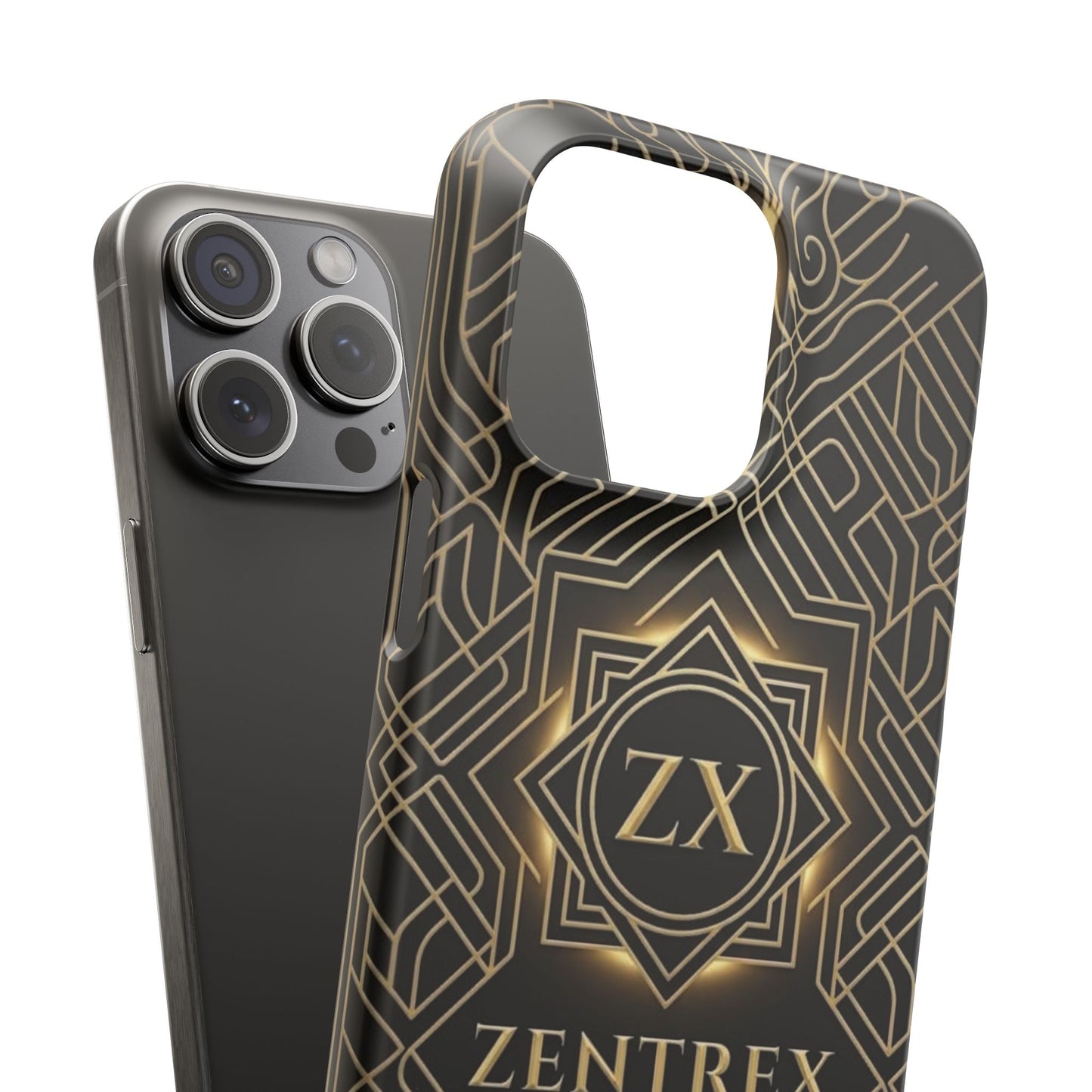 Luxury Gold Geometric Art Deco Slim Phone Case for iPhone & Samsung
