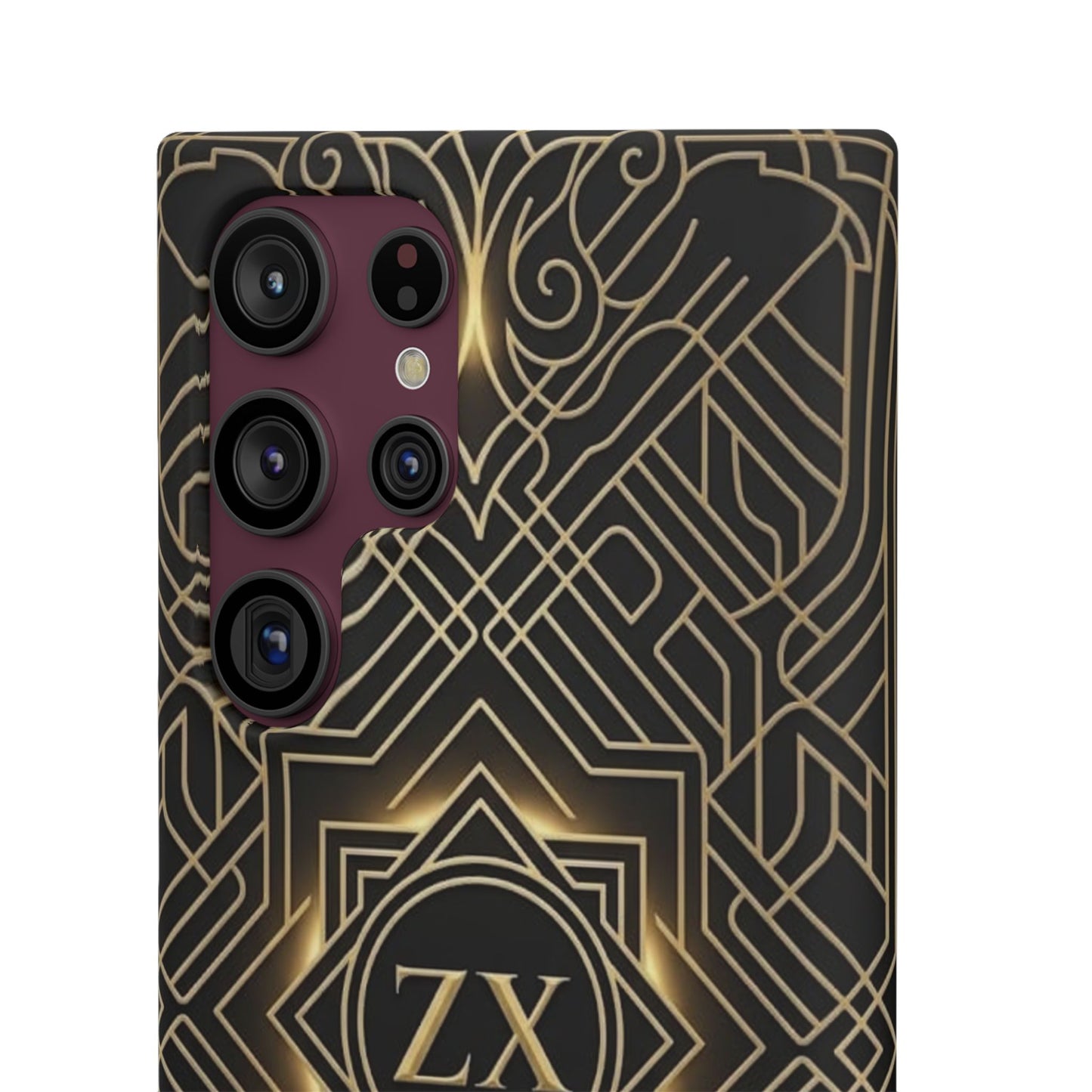 Luxury Gold Geometric Art Deco Slim Phone Case for iPhone & Samsung