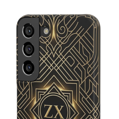 Luxury Gold Geometric Art Deco Slim Phone Case for iPhone & Samsung