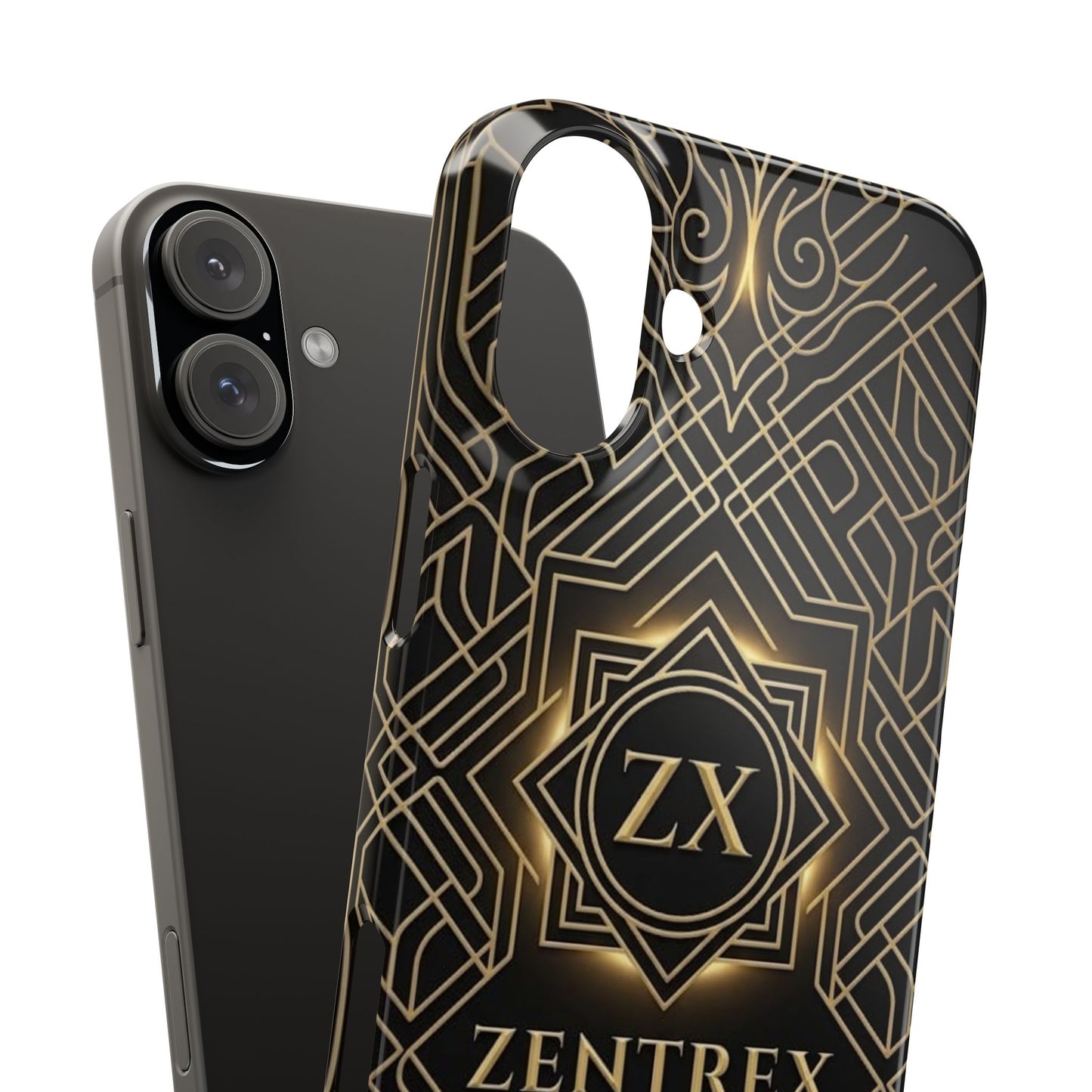 Luxury Gold Geometric Art Deco Slim Phone Case for iPhone & Samsung