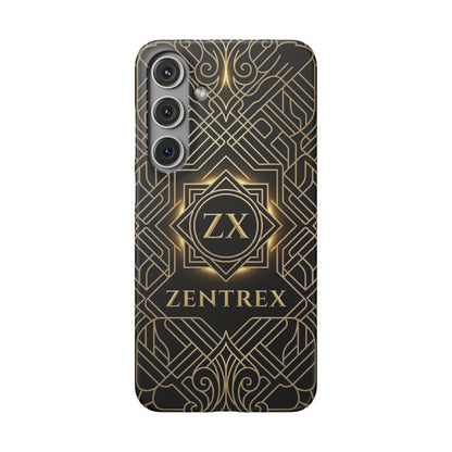 Luxury Gold Geometric Art Deco Slim Phone Case for iPhone & Samsung