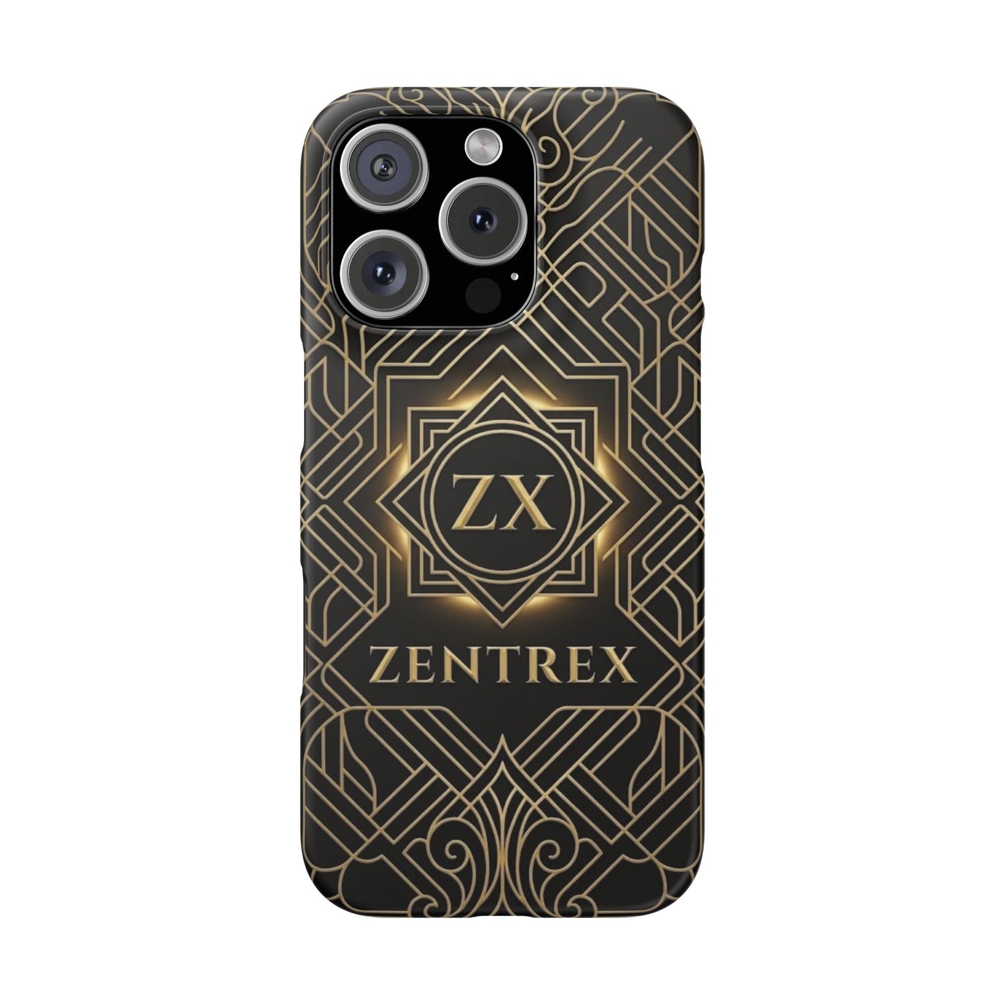 Luxury Gold Geometric Art Deco Slim Phone Case for iPhone & Samsung