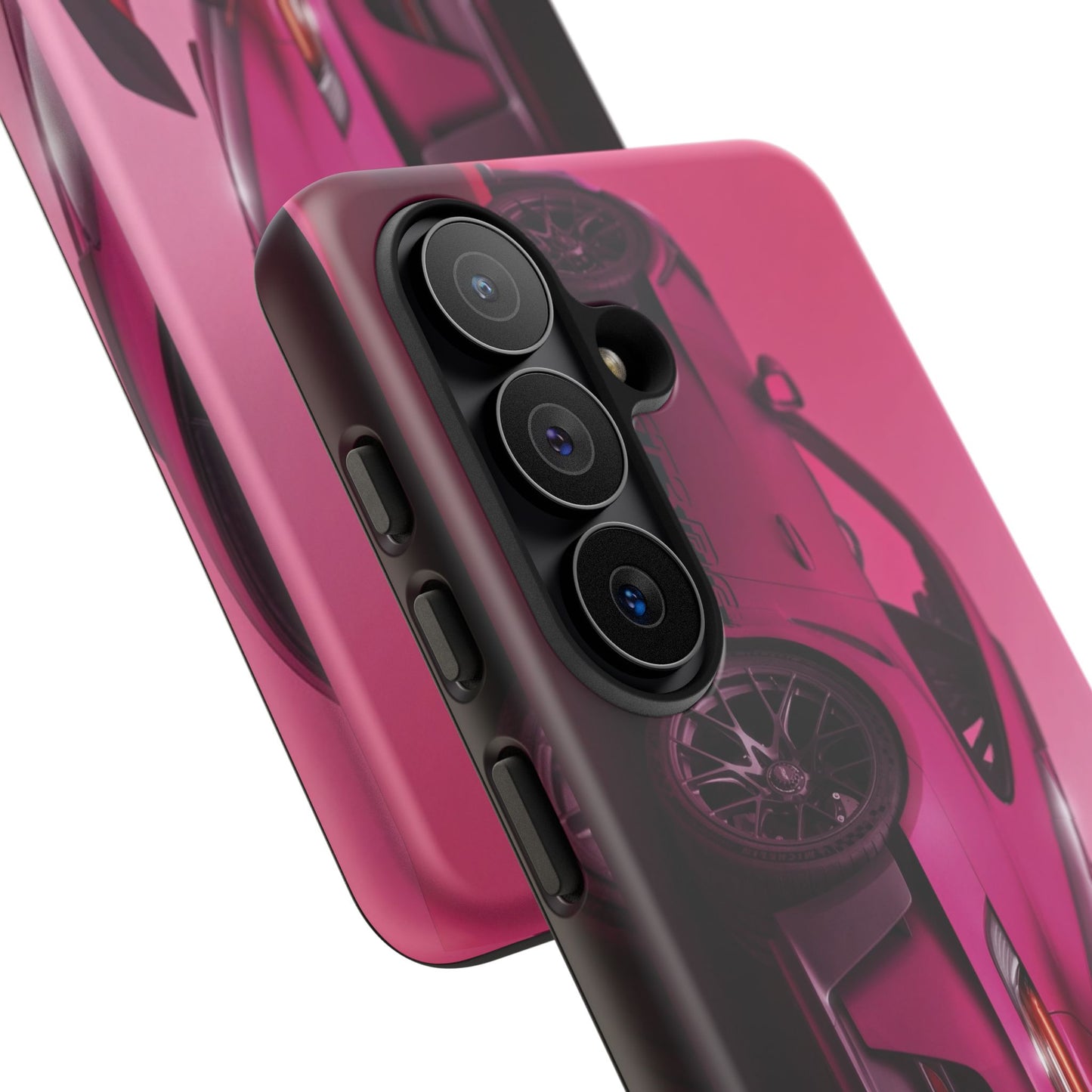 Vivid Pink Sports Car Tough Phone Case - Drop Proof Armor Cover