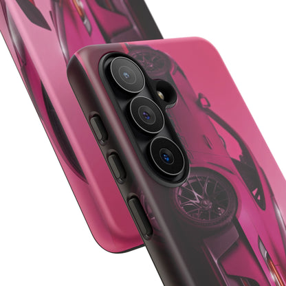 Vivid Pink Sports Car Tough Phone Case - Drop Proof Armor Cover