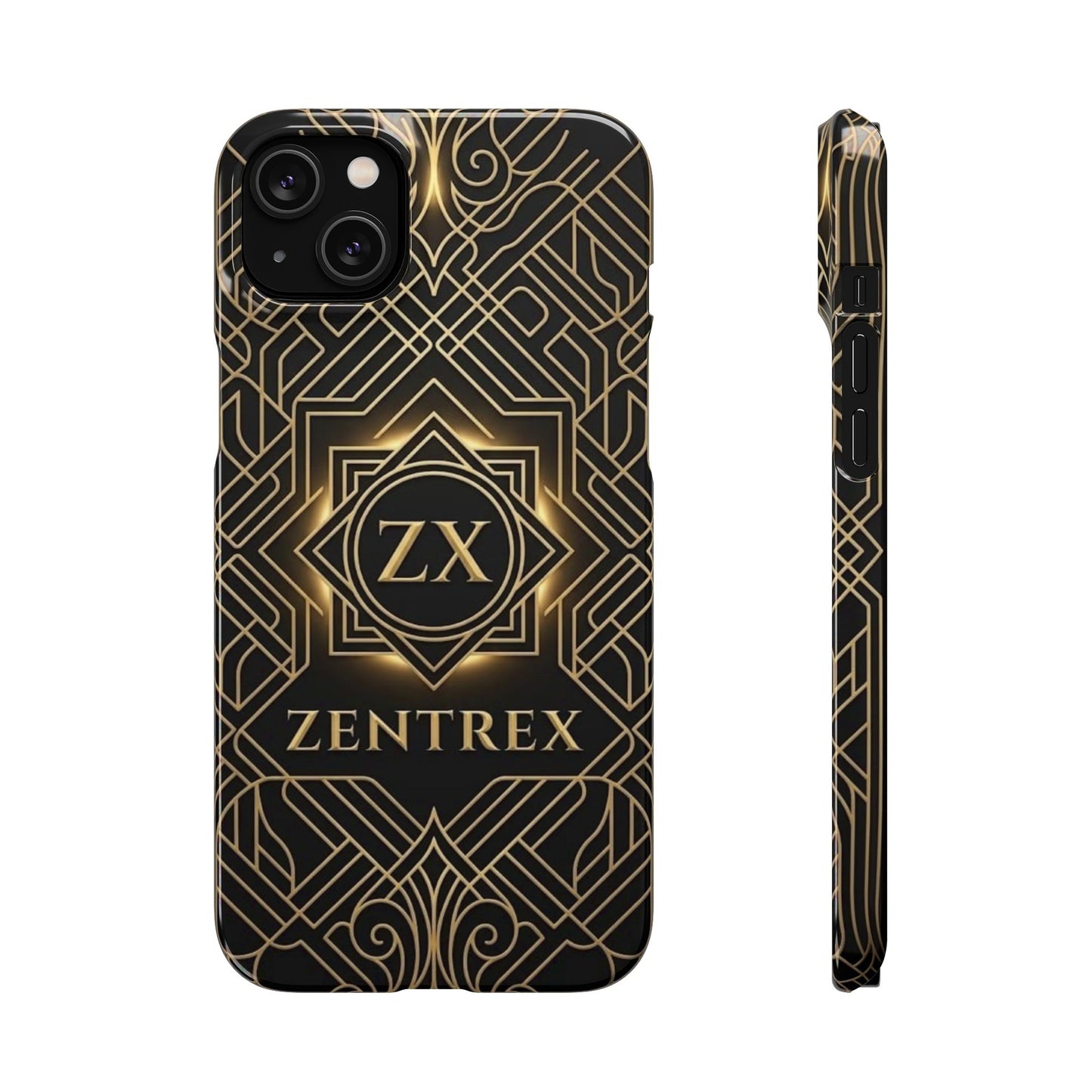 Luxury Gold Geometric Art Deco Slim Phone Case for iPhone & Samsung